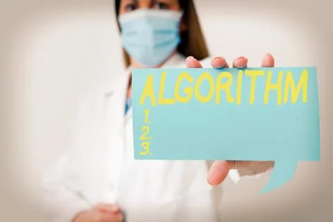 Conceptual hand writing showing Algorithm. Business photo showcasing procedure 库存照片