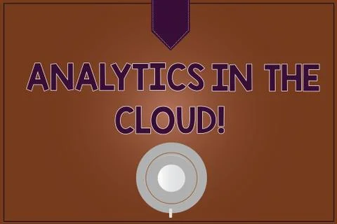 Conceptual hand writing showing Analytics In The Cloud. Business photo Illustrazione stock
