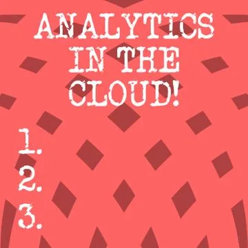 Conceptual hand writing showing Analytics In The Cloud. Business photo Stock Illustration
