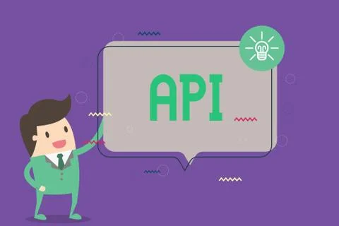 Conceptual hand writing showing Api. Business photo showcasing Tools for Illustrazione stock