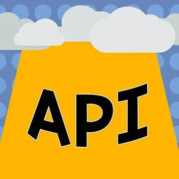 Conceptual hand writing showing Api. Business photo text set of routines Illustrazione stock