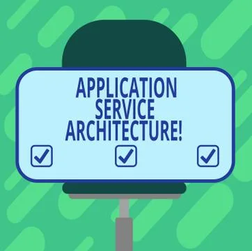 Conceptual hand writing showing Application Service Architecture. Business photo Stock Illustration