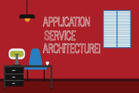 Conceptual hand writing showing Application Service Architecture. Business photo イラスト素材