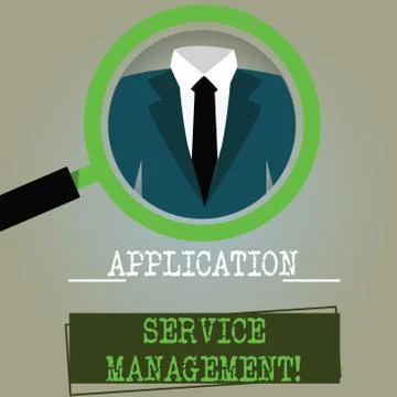Conceptual hand writing showing Application Service Management. Business photo 스톡 일러스트