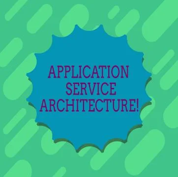 Conceptual hand writing showing Application Service Architecture. Business photo Illustrazione stock