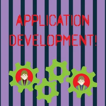 Conceptual hand writing showing Application Development. Business photo showc Stockillustratie