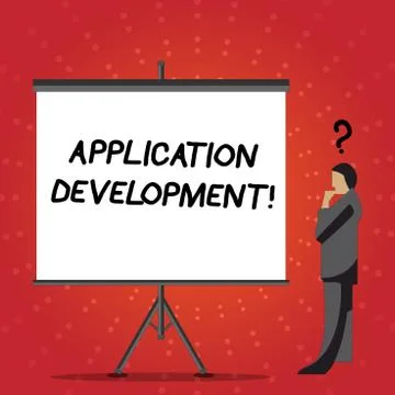 Conceptual hand writing showing Application Development. Business photo text  스톡 일러스트