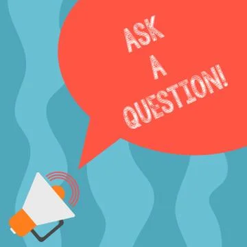 Conceptual hand writing showing Ask A Question. Business photo text Look for Ilustración de archivo