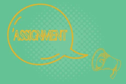 Conceptual hand writing showing Assignment. Business photo showcasing Task Stock Illustration