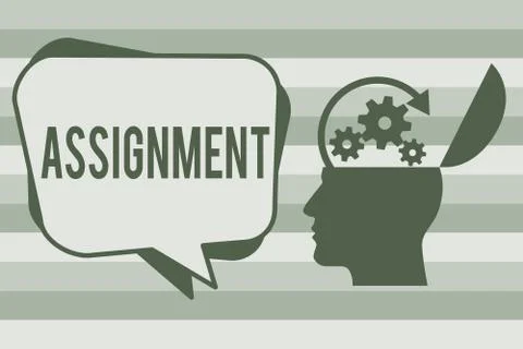 Conceptual hand writing showing Assignment. Business photo text Task Particular Stock Illustration