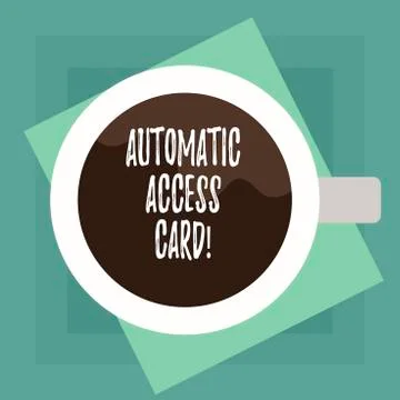 Conceptual hand writing showing Automatic Access Card. Business photo text used Ilustración de archivo