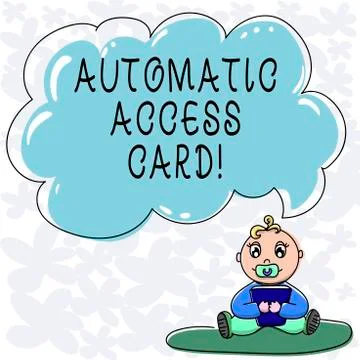 Conceptual hand writing showing Automatic Access Card. Business photo text used Ilustración de archivo