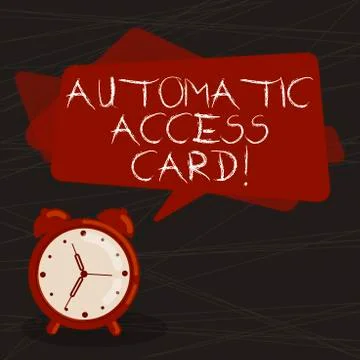 Conceptual hand writing showing Automatic Access Card. Business photo text used Ilustración de archivo