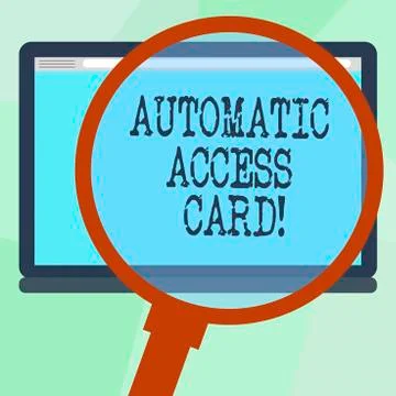 Conceptual hand writing showing Automatic Access Card. Business photo text used Ilustración de archivo