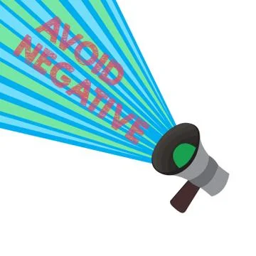 Conceptual hand writing showing Avoid Negative. Business photo showcasing Stockillustratie