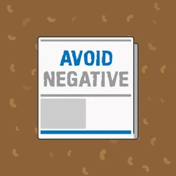 Conceptual hand writing showing Avoid Negative. Business photo text Staying away 스톡 일러스트