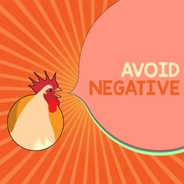 Conceptual hand writing showing Avoid Negative. Business photo showcasing 스톡 일러스트