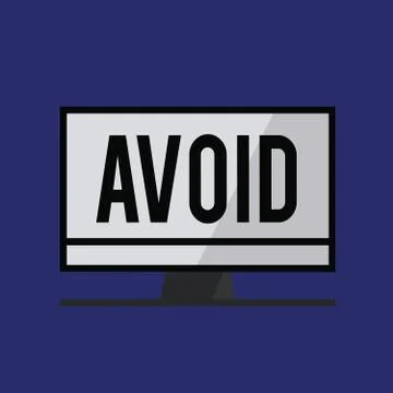 Conceptual hand writing showing Avoid. Business photo text Contrive not to meet Stock Illustration