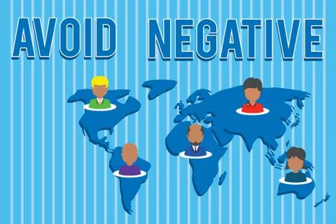 Conceptual hand writing showing Avoid Negative. Business photo text Staying away Stock Illustration