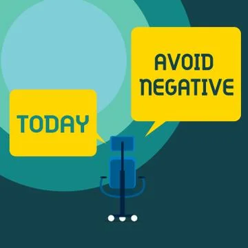 Conceptual hand writing showing Avoid Negative. Business photo text Staying away 库存插图