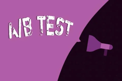 Conceptual hand writing showing A B Test. Business photo showcasing Simple short Stockillustratie