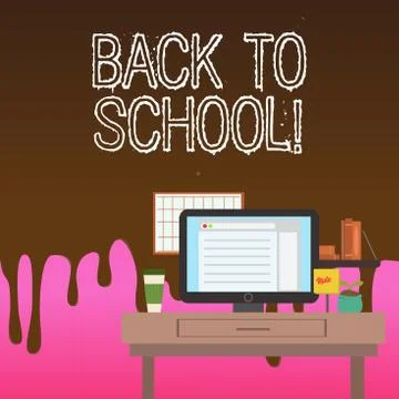 Conceptual hand writing showing Back To School. Business photo showcasing Return 스톡 일러스트