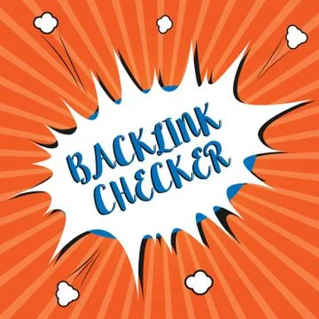 Conceptual hand writing showing Backlink Checker. Business photo showcasing Find イラスト素材