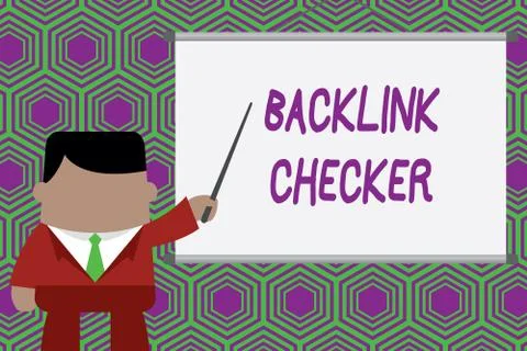 Conceptual hand writing showing Backlink Checker. Business photo showcasing Find イラスト素材