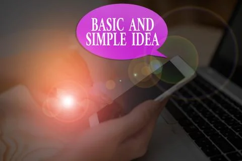 Conceptual hand writing showing Basic And Simple Idea. Business photo showcasing Stock Photos