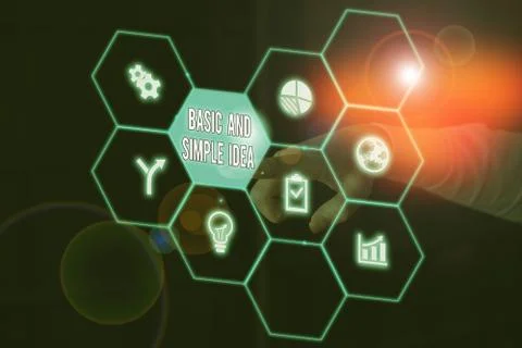 Conceptual hand writing showing Basic And Simple Idea. Business photo text Plain Stock Photos