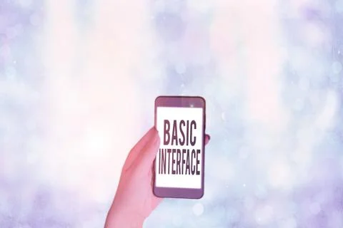 Conceptual hand writing showing Basic Interface. Business photo text boundary 스톡 사진