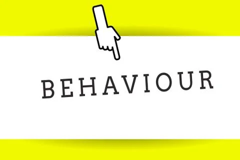 Conceptual hand writing showing Behaviour. Business photo showcasing way in Illustrazione stock
