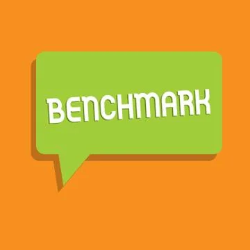Conceptual hand writing showing Benchmark. Business photo showcasing standard or Stock Illustration