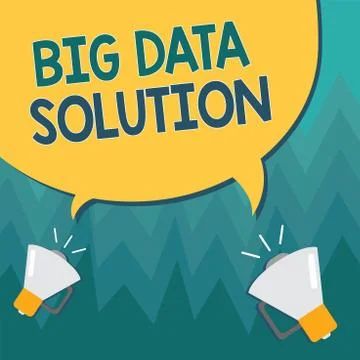 Conceptual hand writing showing Big Data Solution. Business photo showcasing 스톡 일러스트