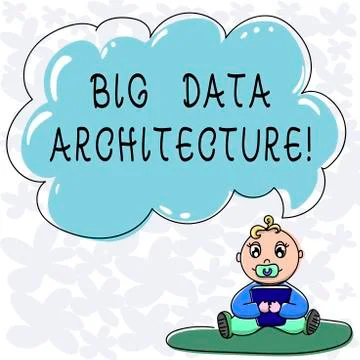 Conceptual hand writing showing Big Data Architecture. Business photo text Stock Illustration