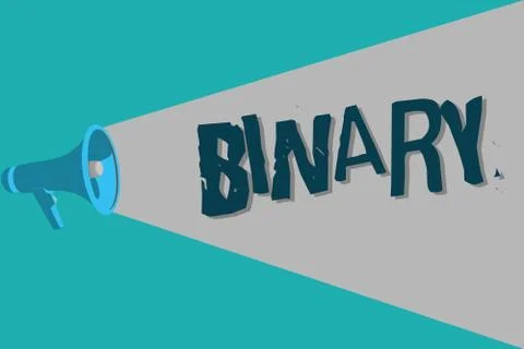 Conceptual hand writing showing Binary. Business photo text relating to using or Stock Illustration