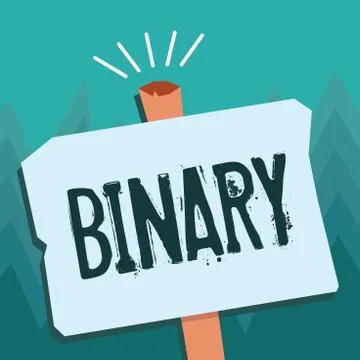 Conceptual hand writing showing Binary. Business photo showcasing relating to Illustrazione stock