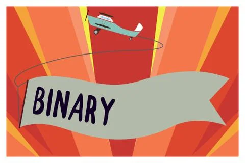 Conceptual hand writing showing Binary. Business photo showcasing relating to Stock Illustration