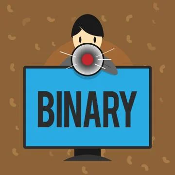 Conceptual hand writing showing Binary. Business photo text relating to using or 库存插图