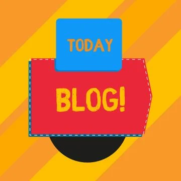 Conceptual hand writing showing Blog. Business photo text regularly updated Stock-Illustration