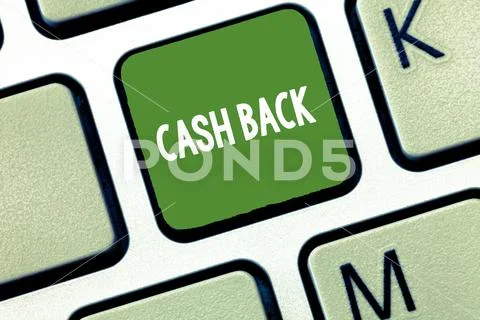 Conceptual hand writing showing Cash Back. Business photo text incentive offered Stock Photos