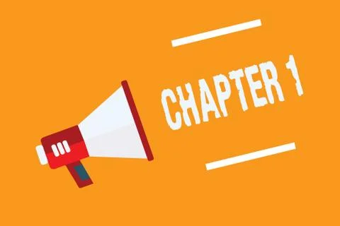Conceptual hand writing showing Chapter 1. Business photo text Start od book Stock Illustration