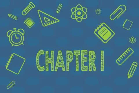 Conceptual hand writing showing Chapter 1. Business photo text Start od book Stock Illustration