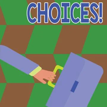 Conceptual hand writing showing Choices. Business photo text Preference Stockillustratie