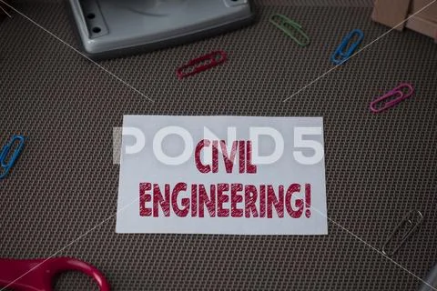 Conceptual hand writing showing Civil Engineering. Business photo showcasing Stock Photos