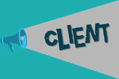 Conceptual hand writing showing Client. Business photo text person or organiz Stock Illustration