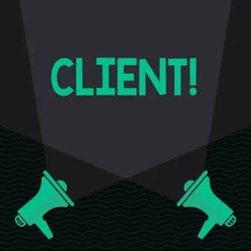 Conceptual hand writing showing Client. Business photo text Purchaser Customer Ilustración de archivo
