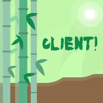 Conceptual hand writing showing Client. Business photo text Purchaser Customer Ilustración de archivo