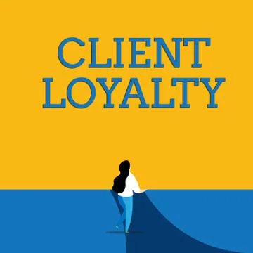 Conceptual hand writing showing Client Loyalty. Business photo text The result Stock Illustration