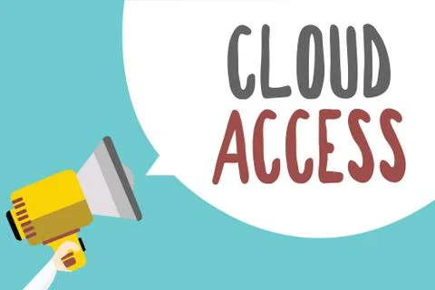 Conceptual hand writing showing Cloud Access. Business photo showcasing Software イラスト素材